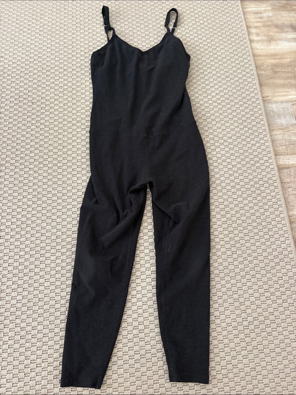 Beyond Yoga Black Slim-Strap Jumpsuit